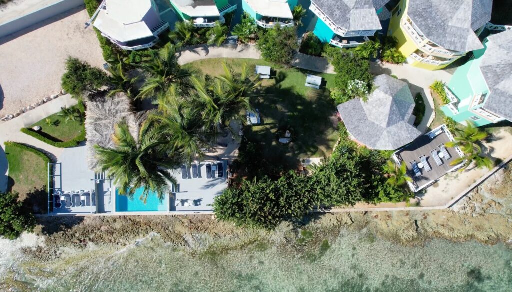74c3bf1c-c79e-4a76-b767-ff627a46279d (1) Aerial view of grounds and tropical landscaping at Arawak Beach Club, an Anguilla beachfront hotel