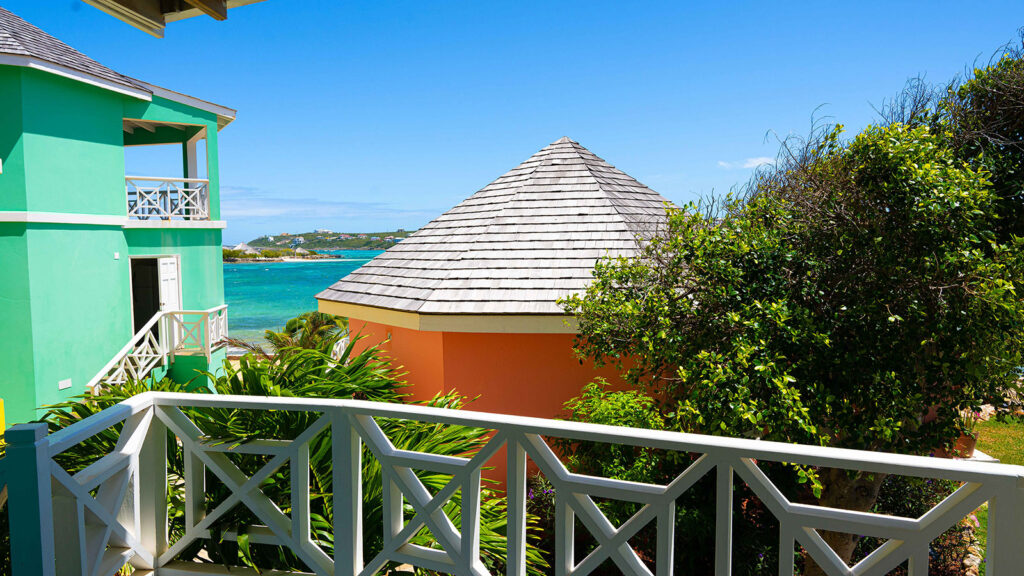 Arawak_suite-4-3_1600 Private balcony with garden and water views at the Blue Horizon Suite at Arawak Beach Club in Anguilla