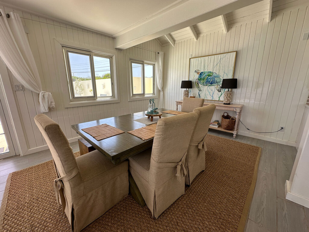 Arawak_villa-10_1600 Dining space inside Arawak Villa, part of a family-friendly Anguilla villa rental